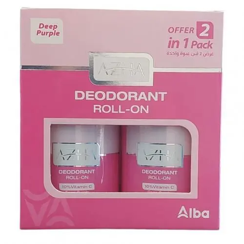 ALBA.AZHA DEO.WHITENING ROLL ON 10% VIT-C DEEP PURPLE(PINK)60M 2BOX OFFER