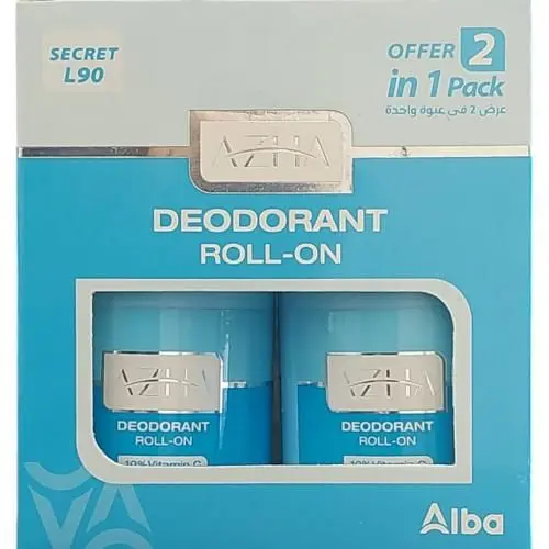 ALBA.AZHA DEO.WHITENING ROLL ON 10% VIT-C SECRET L90(BLUE)60M 2BOX OFFER