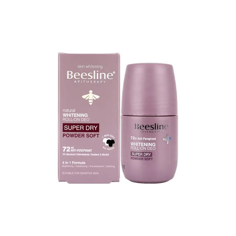 BEESLINE DEO.SUPER DRY POWDER SOFT WHITENING ROLL ON 50M