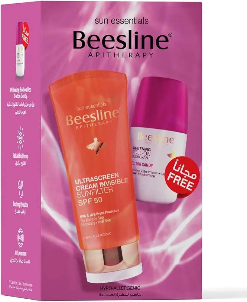 BEESLINE(ULTRASCREEN INVISIBLE SUNFILTER (SPF50+) CR 50M +ROLL ON ELDER ROSE 50M)OFFER