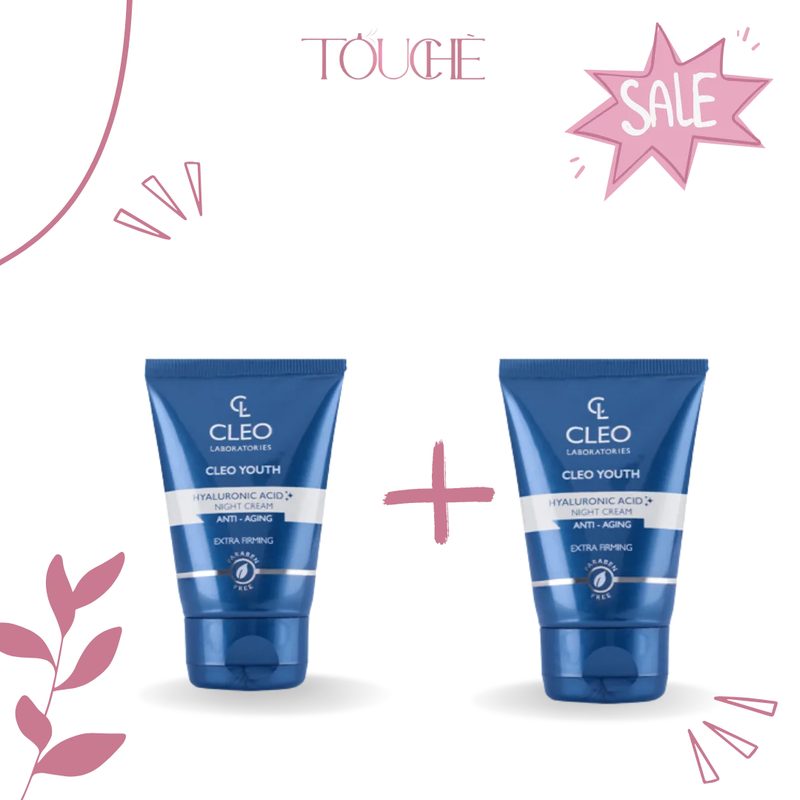 CLEO YOUTH HYALURONIC ACID NIGHT CREAM ANTI AGING 30M (1+1) OFFER