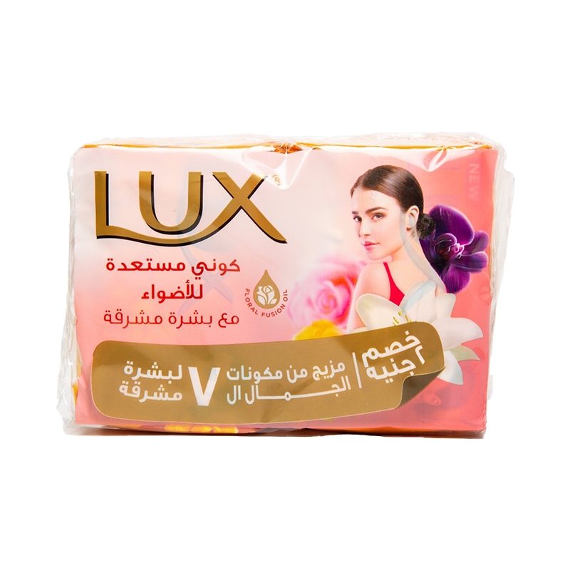 لوكس صابون بشرة مثالية بعطر الزنبق وفيتامين سي وفيتامين اي والجلسرين 115جم