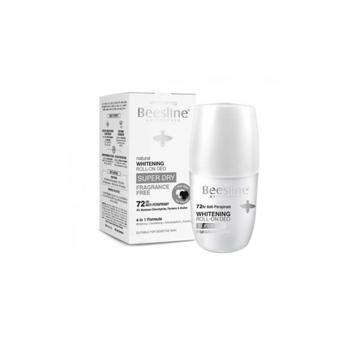 [P00561] BEESLINE DEO.SUPER DRY FRAGRANCE FREE WHITENING ROLL ON 72H 50M