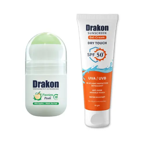 [P00827] DRAKON(SUNSCREEN SPF50 GEL CR 60M+PASSION PEAK ROLL ON 50M)OFFER
