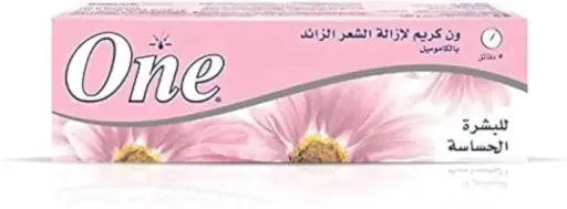 [D02129] ون كريم ازالة الشعر للبشرة الحساسة(وردي) 40جم